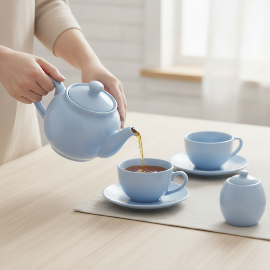 Amsterdam Tea Set - 2 Cup - Powder Blue - Image 2