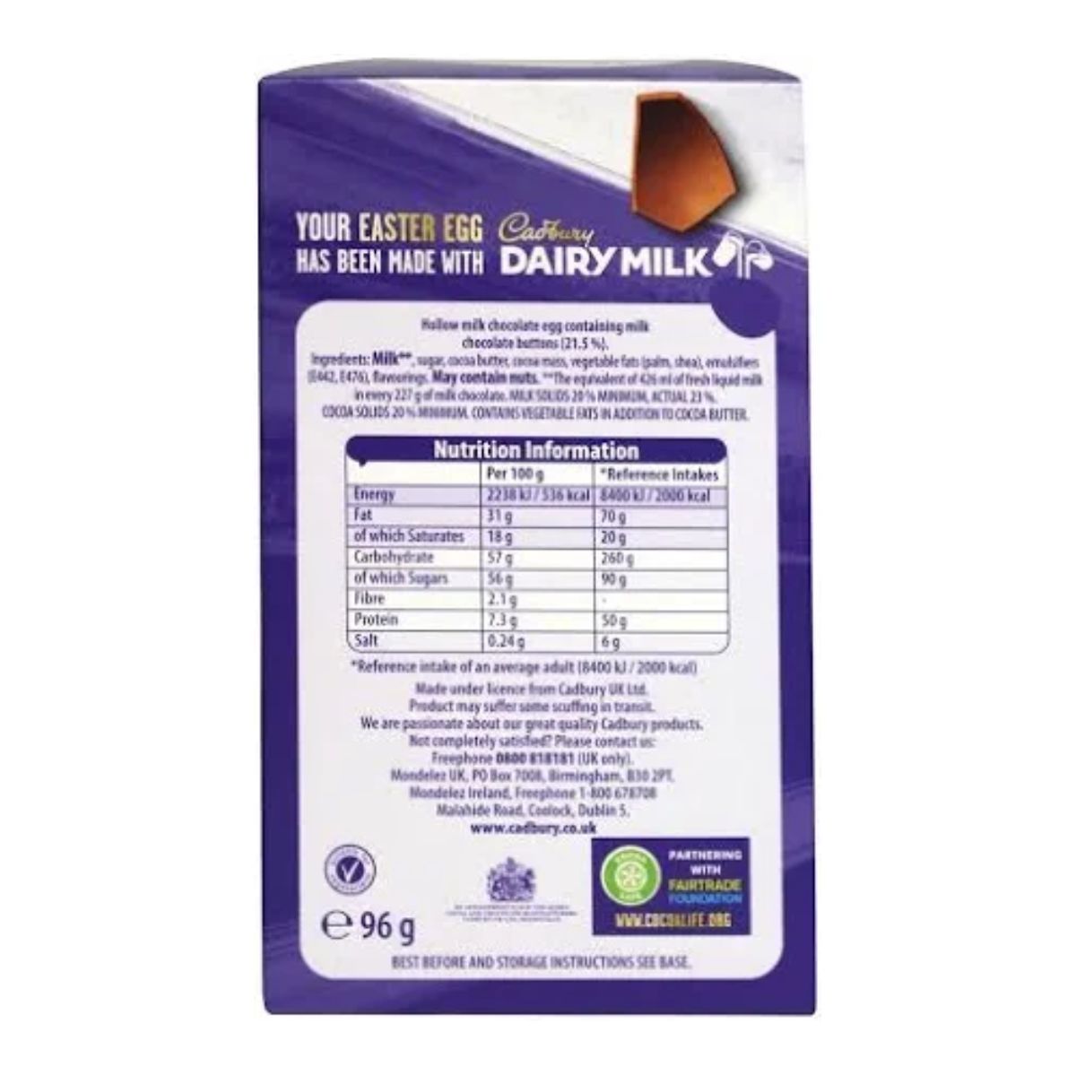 Cadbury Giant Buttons Egg - 3.38oz (96g)