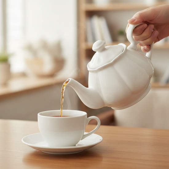 White Porcelain Teapot - 2 Cup - Diana - Image 2