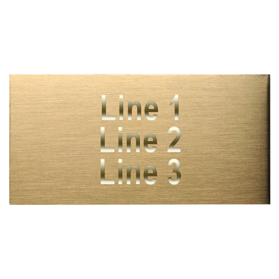 Large Brass Engraving Plate - 3.25in x 6.25in - Image 2