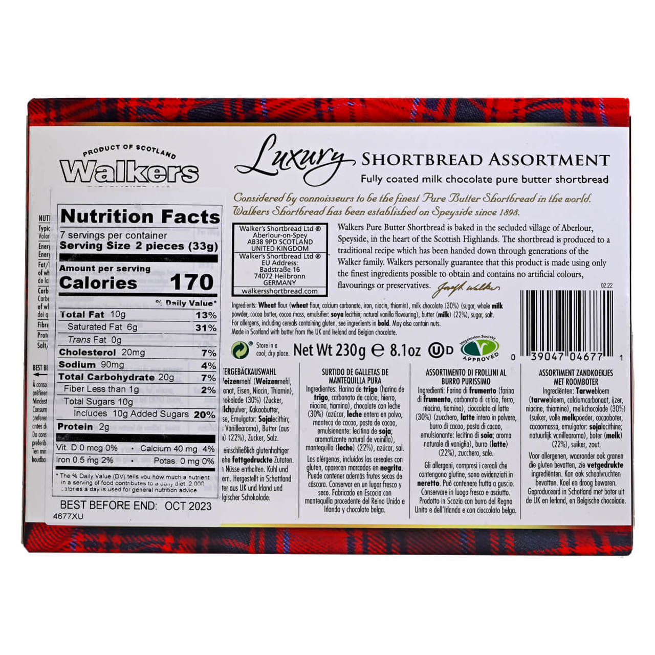 Walkers Chocolate Shortbread Assortment - 8.1oz (230g)