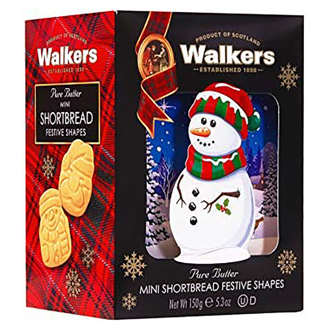 Walkers Snowman Mini Festive Shapes Carton - 5.3oz (150g)