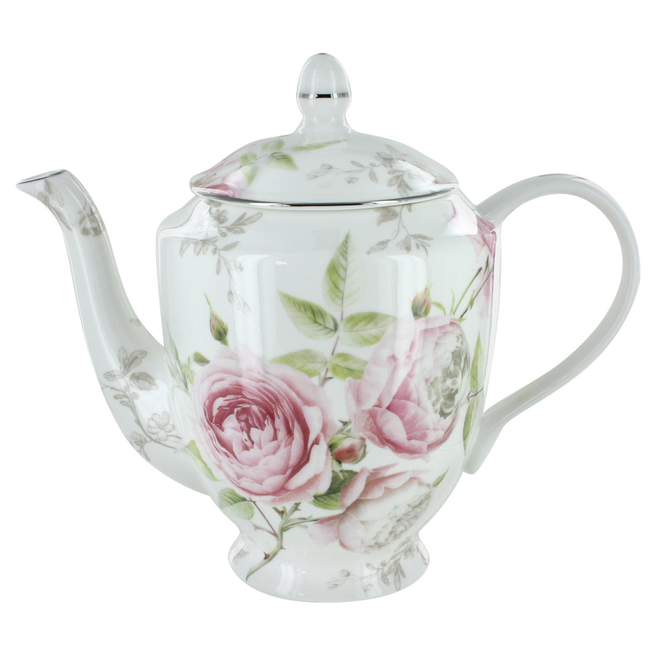 Beau Rose Bone China Teapot - 4 Cups