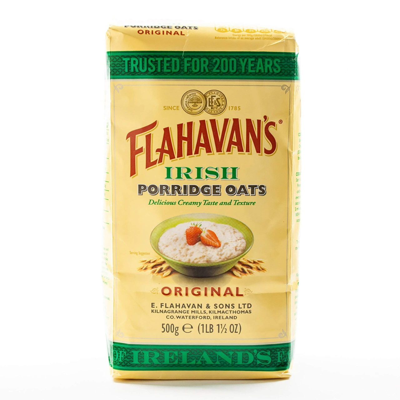 Flahavan's Irish Oatmeal - Porridge Oats - 17.5oz (500g)