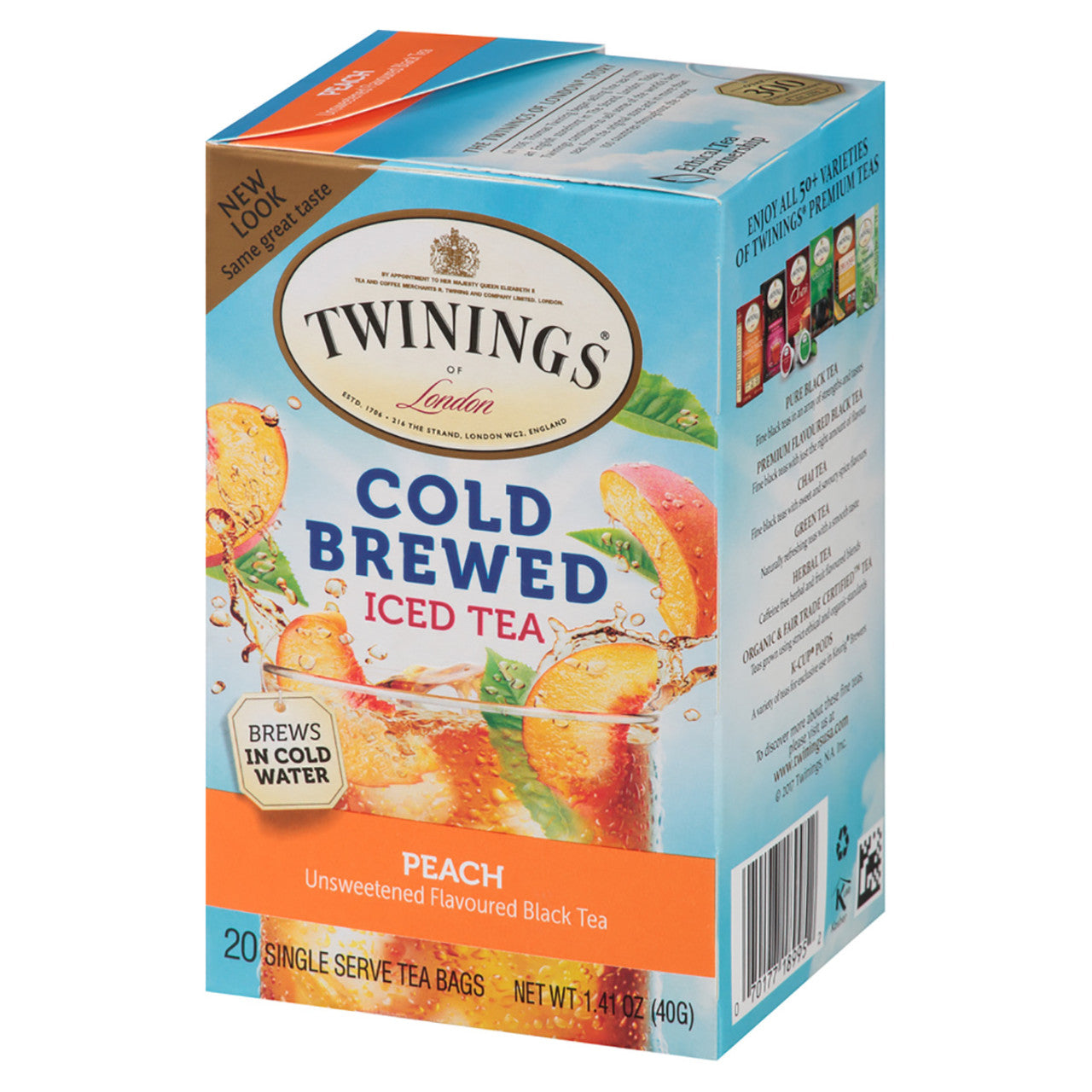 Twinings' Cold Brewed Iced Tea Peach - 20 count