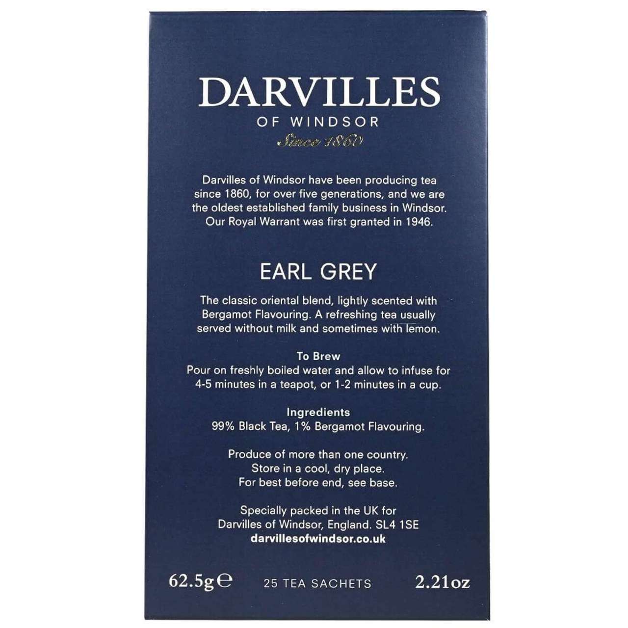 Darvilles of Windsor Earl Grey Tea - 25 Count