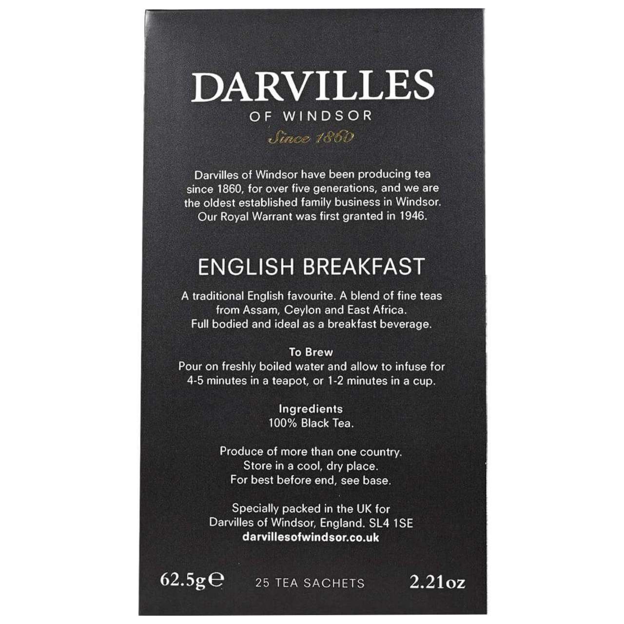 Darvilles of Windsor English Breakfast Tea - 25 Count