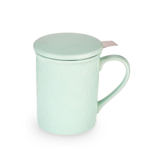 Annette Souk Ceramic Tea Mug Infuser - Mint - 12oz - Image 2