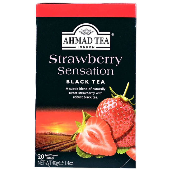 Ahmad Tea Strawberry Sensation Fruit Tea -Black Fruit Tea - Teabags -20ct - Image 2
