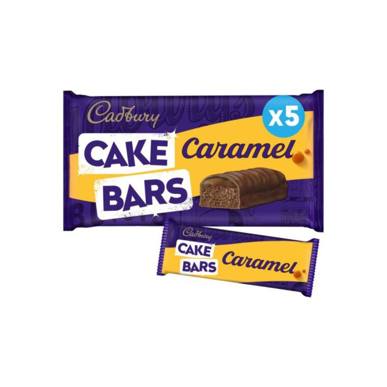 Cadbury Caramel Cake Bars 5 Count - 135g (4.8oz)
