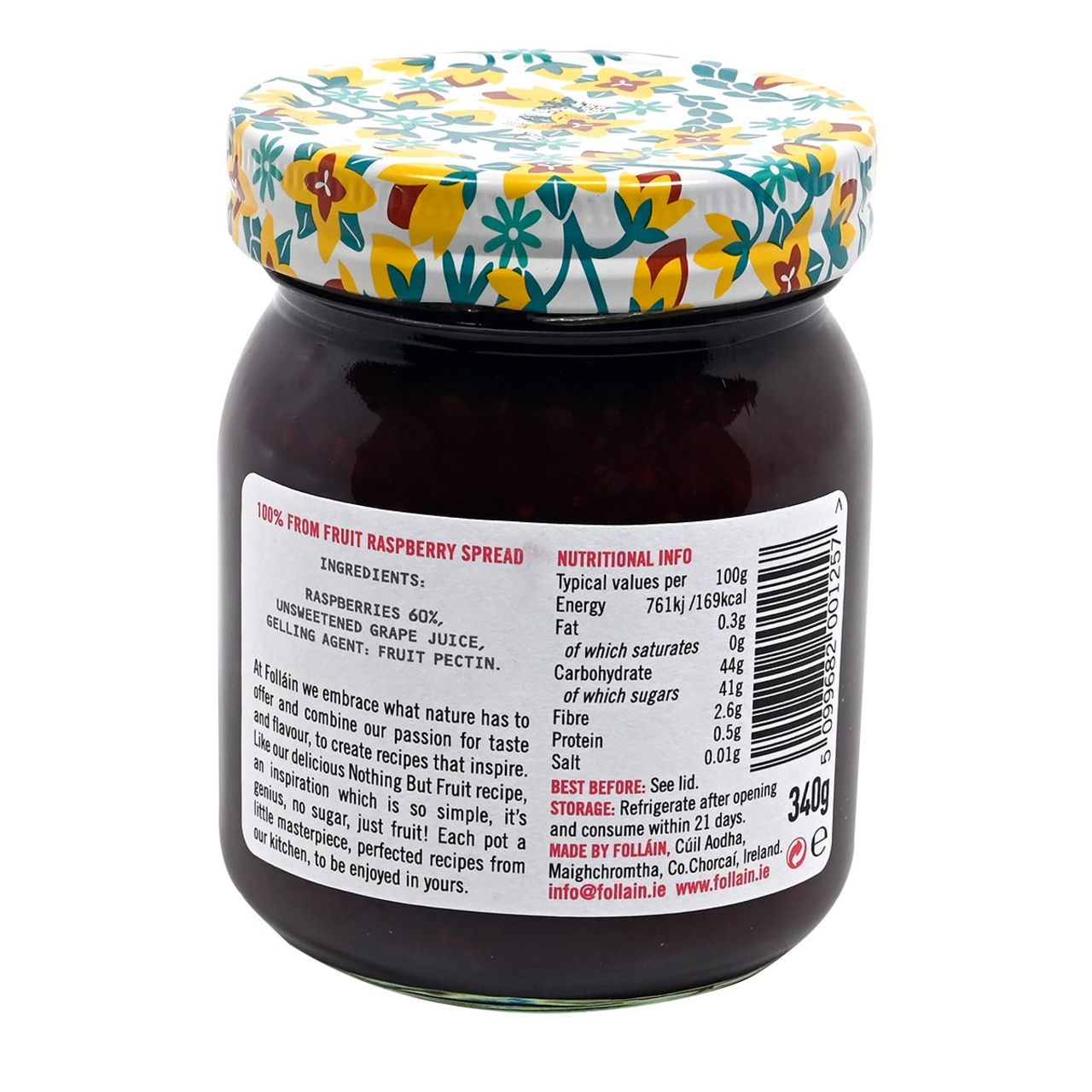 Follain Nothing But Fruit Raspberry - 12oz (340g) - No Added Sugar