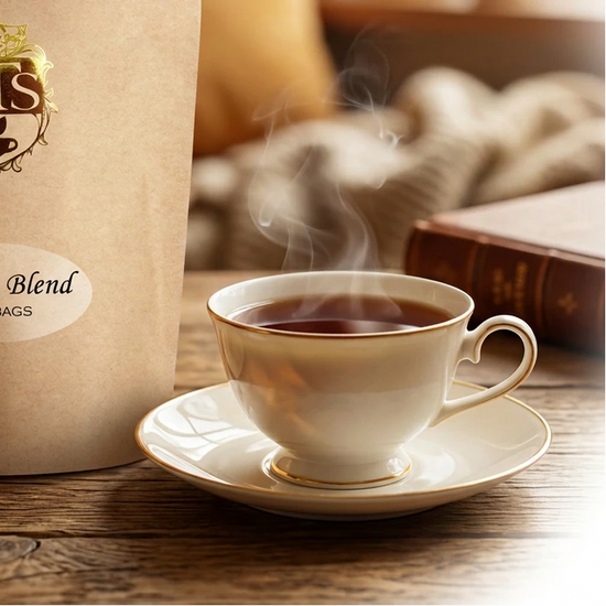 Cup of tea with steam