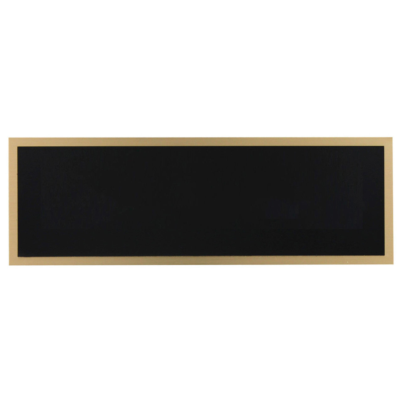 Black-on-Brass Engraving Plate - 1.75in x 5in - Blank