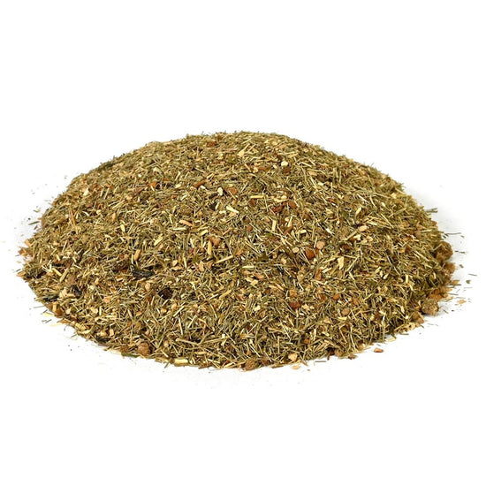 Pile of loose-leaf green and white tea