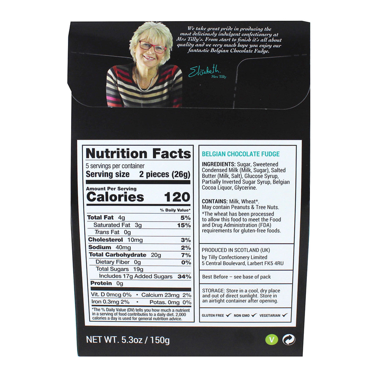 Mrs. Tilly's Belgian Chocolate Fudge - 5.29oz (150g)