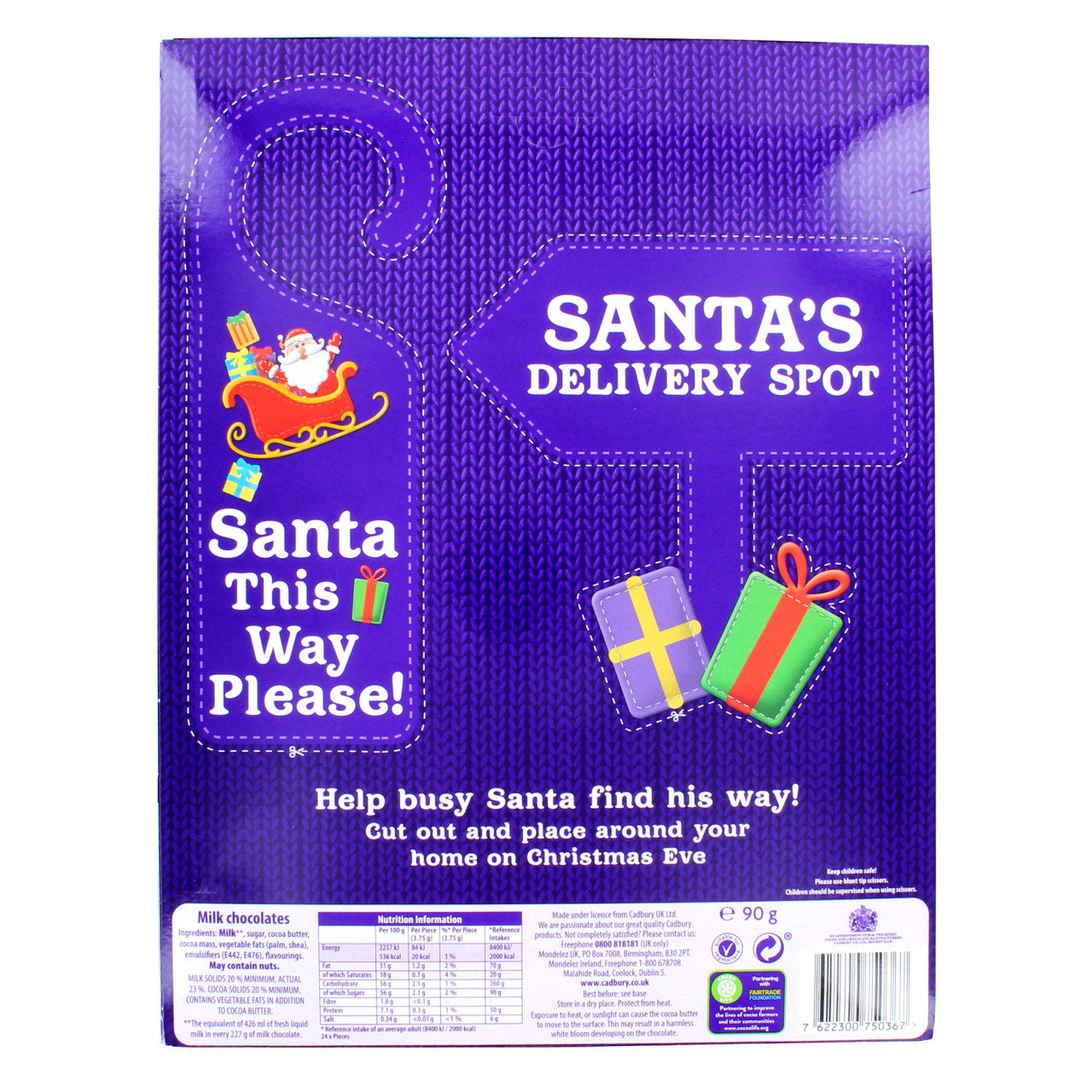 Cadbury Advent Calendar - Dairy Milk - 3.17oz (90g)