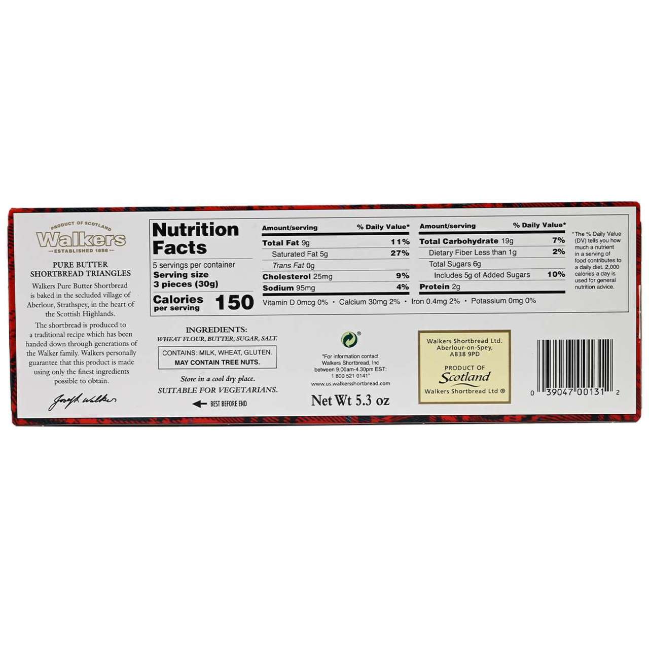 Walkers Shortbread Triangles - 5.3oz (150g)