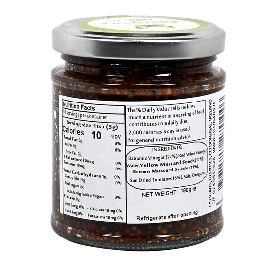 Filligans Sundried Tomato and Balsamic Mustard - 6.35oz (180g) - Image 2