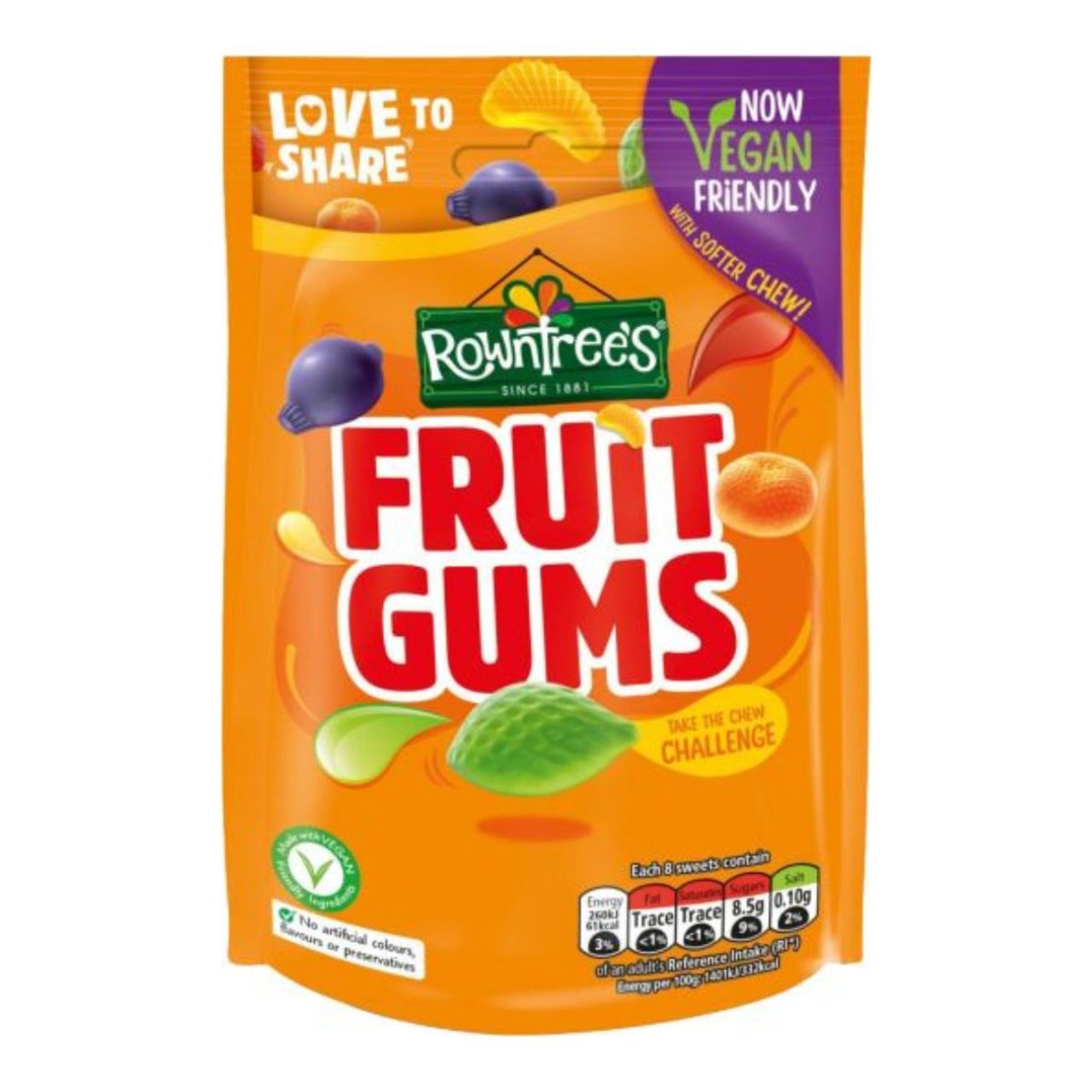 Nestle Rowntrees Fruit Gums Bag - 5.29oz (150g)