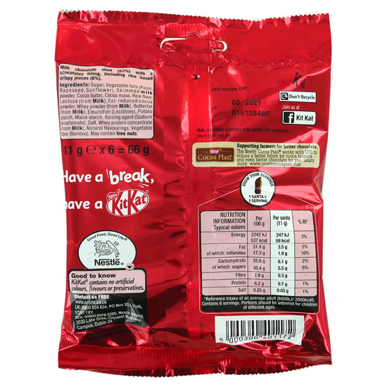 Nestle Kit Kat Santa Sharing Bag - 1.94oz (55g) - Image 2
