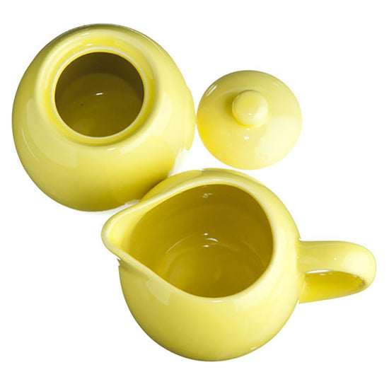Yellow creamer and sugar set