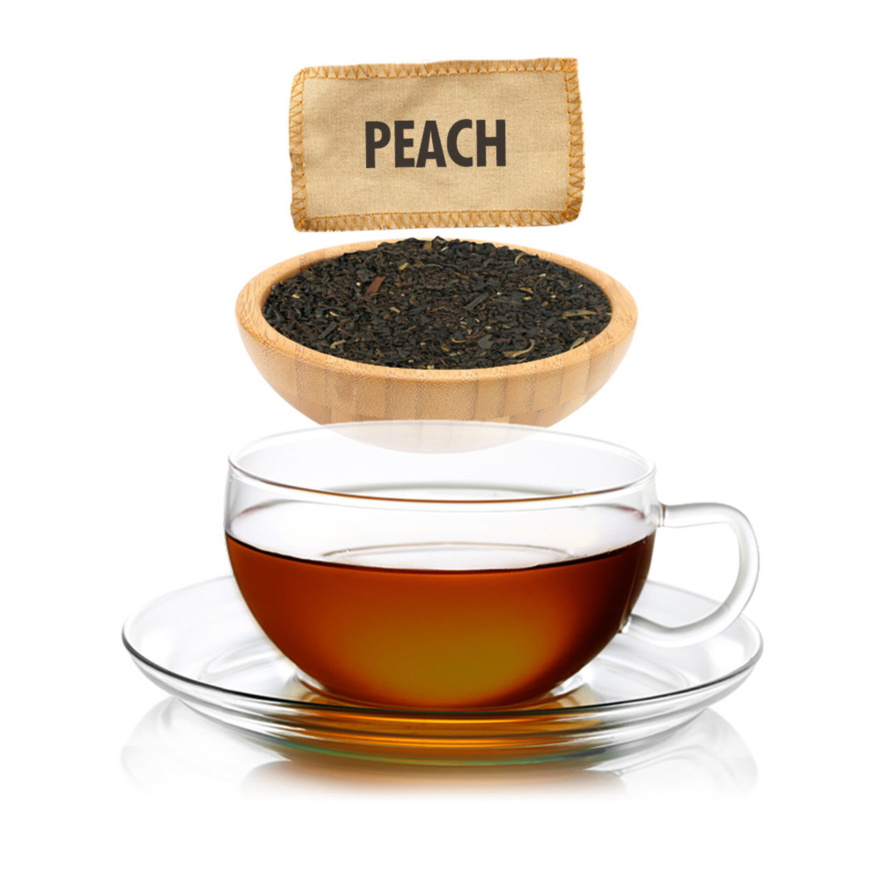 Peach Flavored Black Tea - Loose Leaf - Sampler Size - 1oz