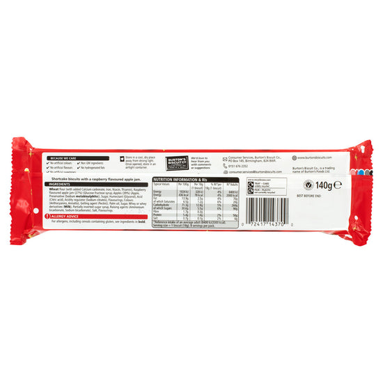 Burton's Jammie Dodgers Raspberry - 4.94oz (140g) - Image 2