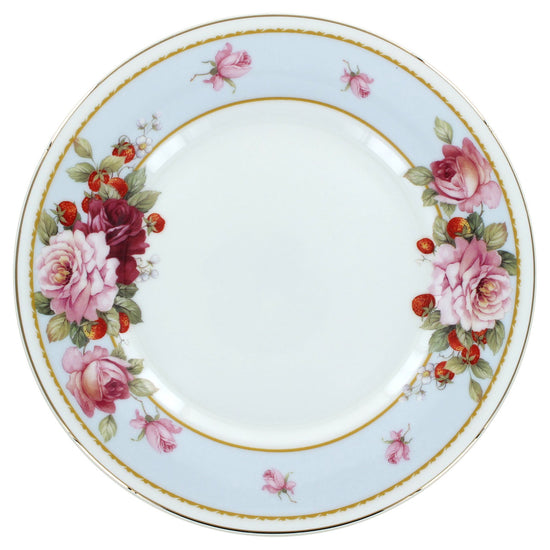 Peony and Strawberry Blue Bone China - Dessert Plates - Set of 4 - Image 2