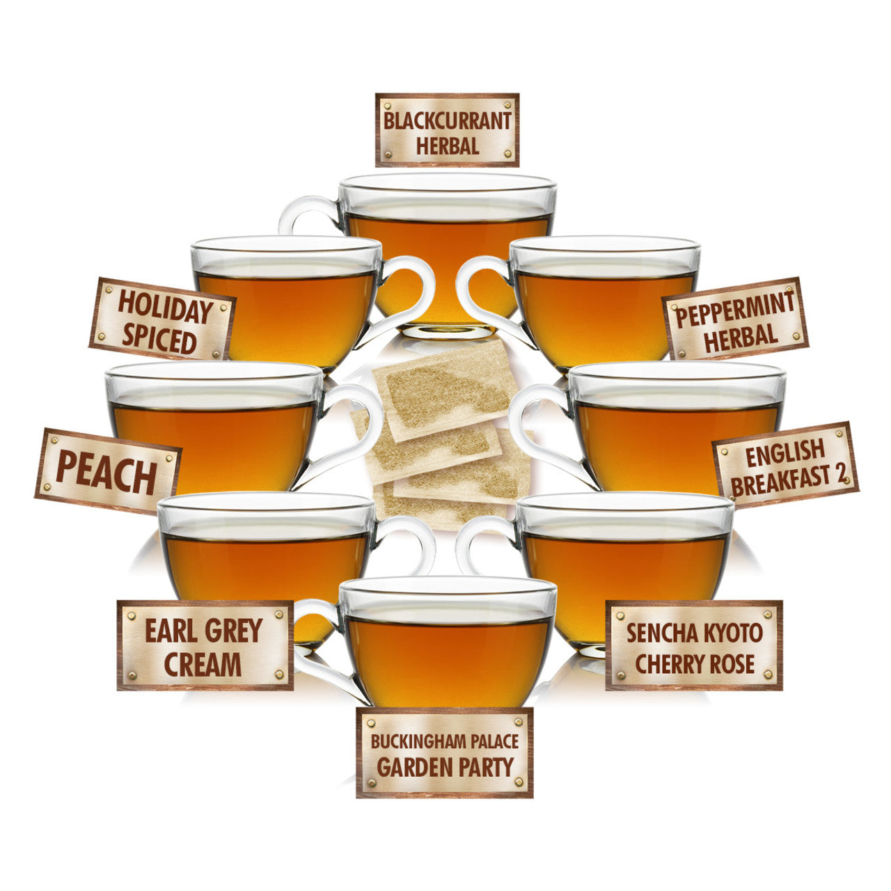 Variety Tea Sampler - 5 Tea Bags of 8 Delicious Different Flavor Teas