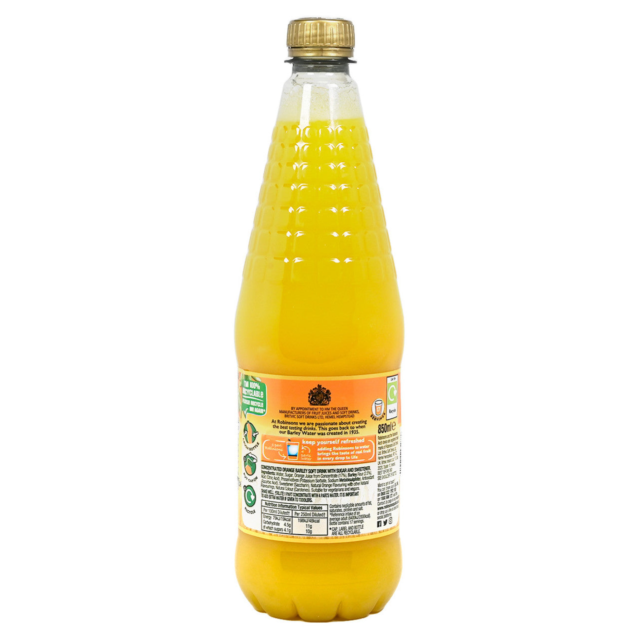 Robinsons Orange Barley Water - 28 fl oz. (850ml)