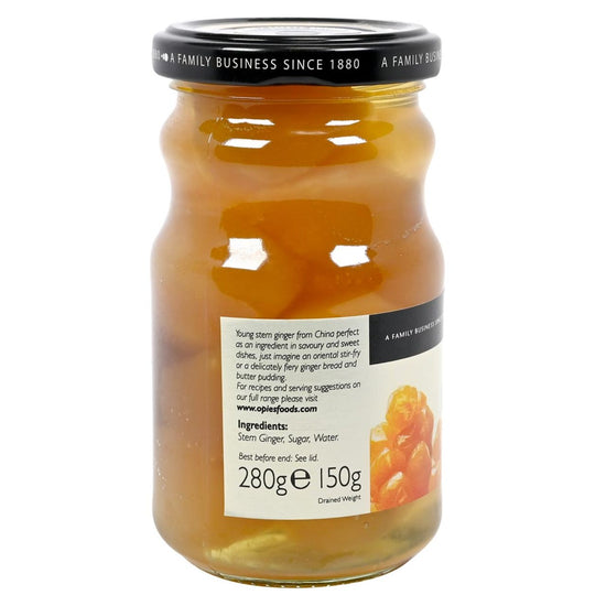 Opies Stem Ginger in Syrup - 9.87oz (280g) - Image 2