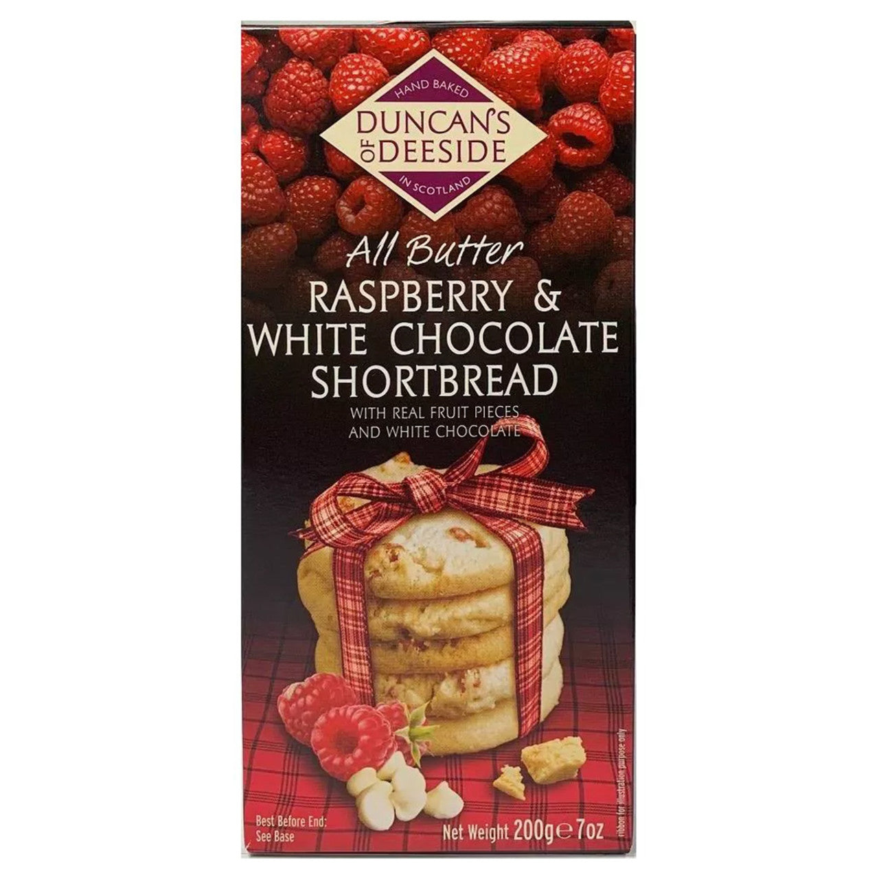 Duncan's of Deeside Raspberry White Chocolate Shortbread 7oz (198g)