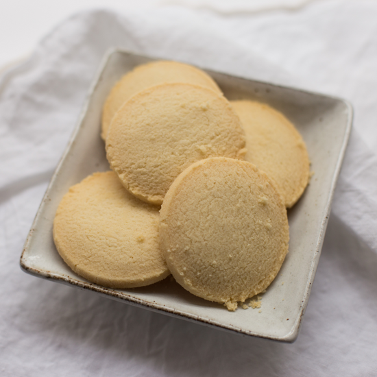 Walkers Shortbread cookies on a plate