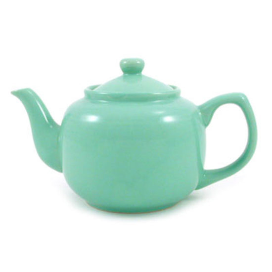 Sea foam ceramic teapot