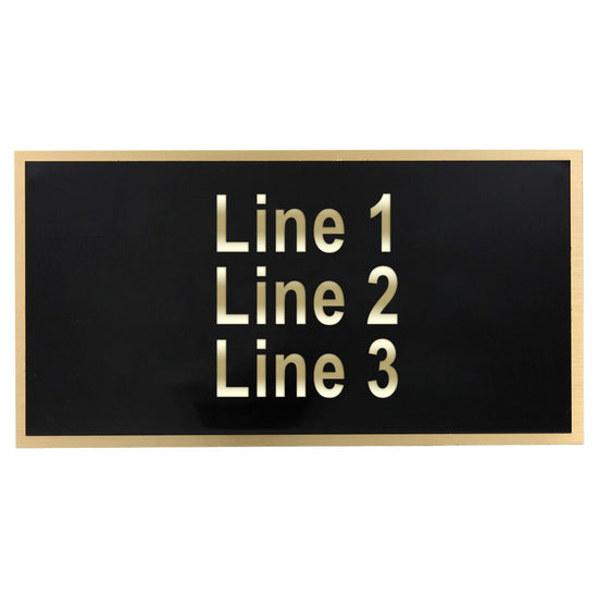 Large Black-on-Brass Engraving Plate - 3.25in x 6.25in - Image 2