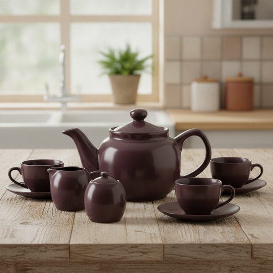 Amsterdam Tea Set - 6 Cup - Plum - Image 2