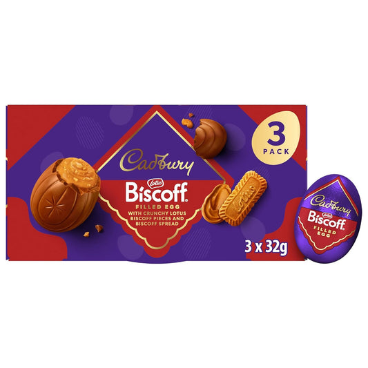 Cadbury Biscoff Filled Egg 3 pack - 3.4oz (96g) - Image 1