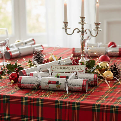 Pudding Lane Red Pillar Box Christmas Crackers - 12 Pack - Image 3