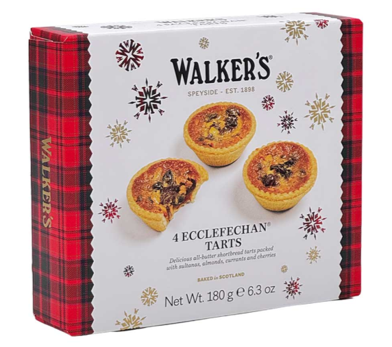 Walkers Plaid box of 4 Ecclefechan tarts
