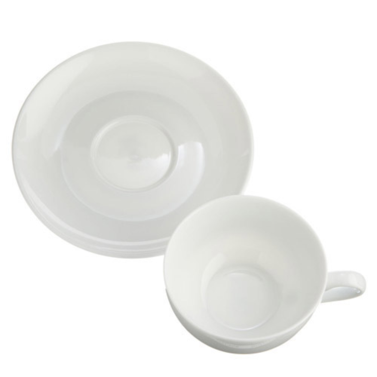 Single White Porcelain Cup and Saucer - Raffles - Image 2