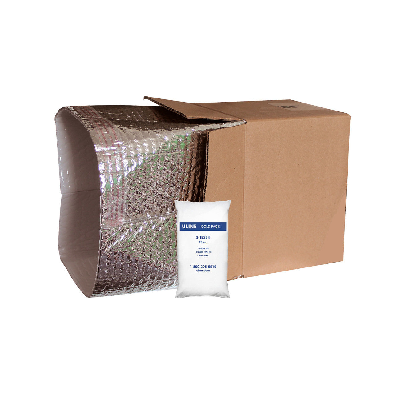 Extra Small Insulated Shipping Liner With Cold Gel Pack - 8" x 8" x  8" For Candy bars