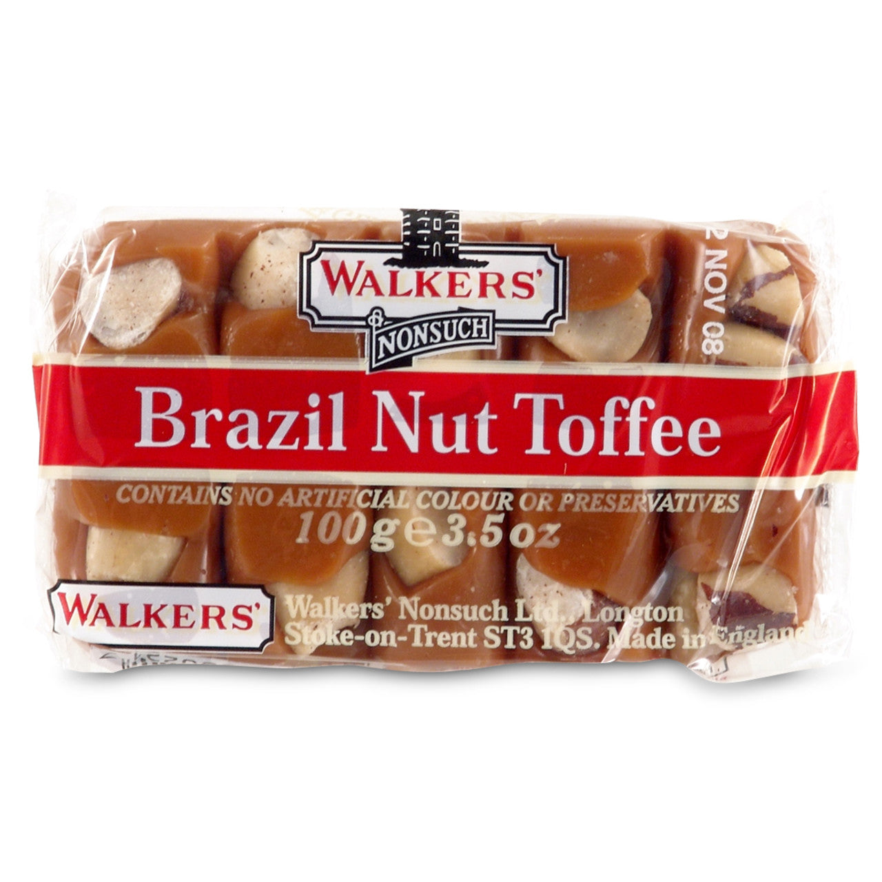 Walkers' Nonsuch English Toffee - Brazil Nut - 3.52oz (100g)
