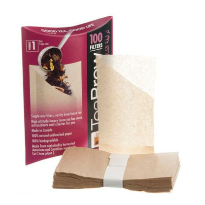 Tea Brew Biodegradable Paper Filter 1 Cup #1 - 100 Pack