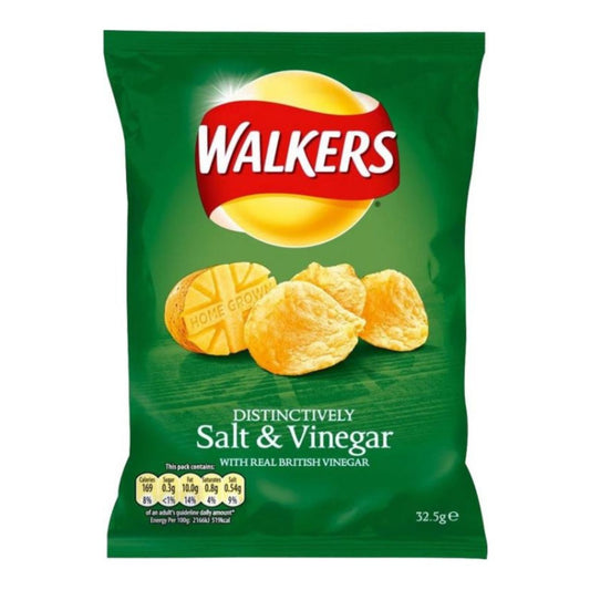 Walkers' Salt and Vinegar Potato Crisps - 1.12oz (32g) - Image 1