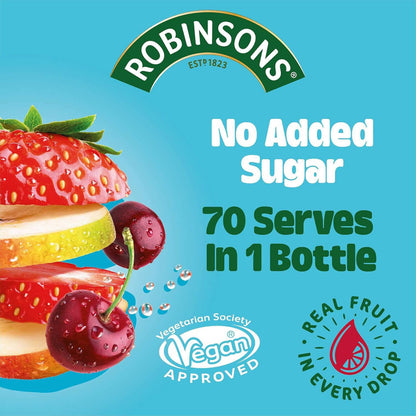 Robinsons - Double Strength No Sugar Added Orange & Pineapple Fruit Squash - 59.17 fl. oz (1.75L)