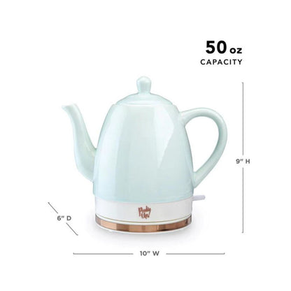 Noelle Mint Ceramic Electric Tea Kettle - 1.5L - Image 6