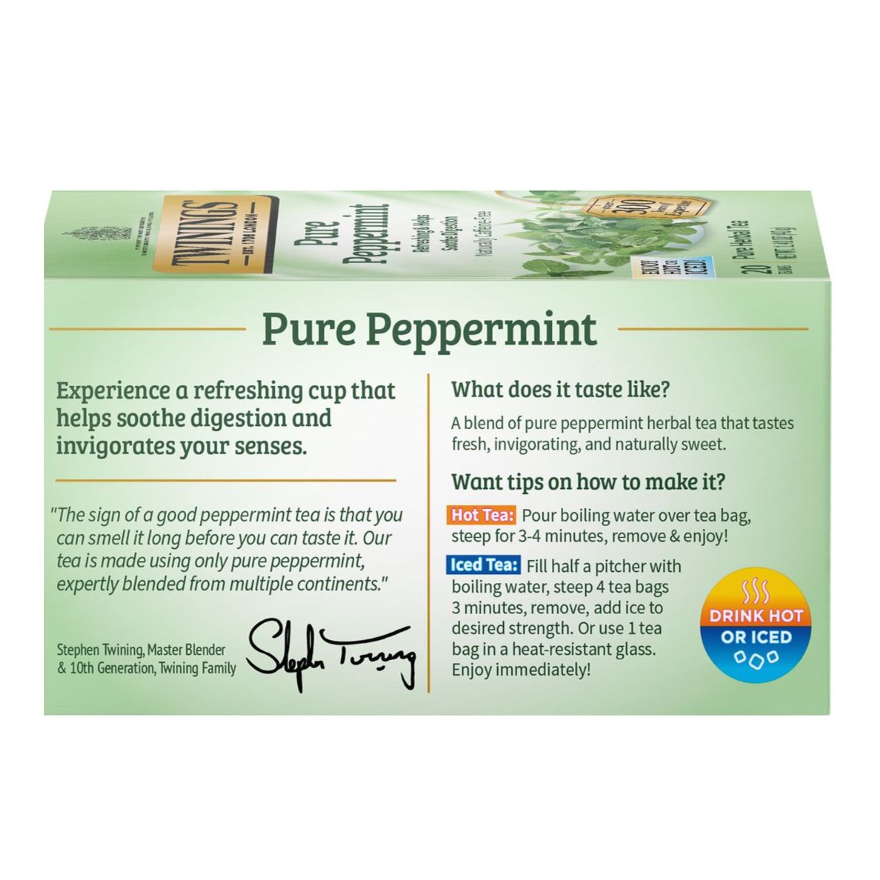 Twinings Pure Peppermint Herbal Tea - 20 count - Image 4