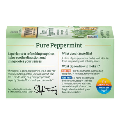 Twinings Pure Peppermint Herbal Tea - 20 count - Image 4