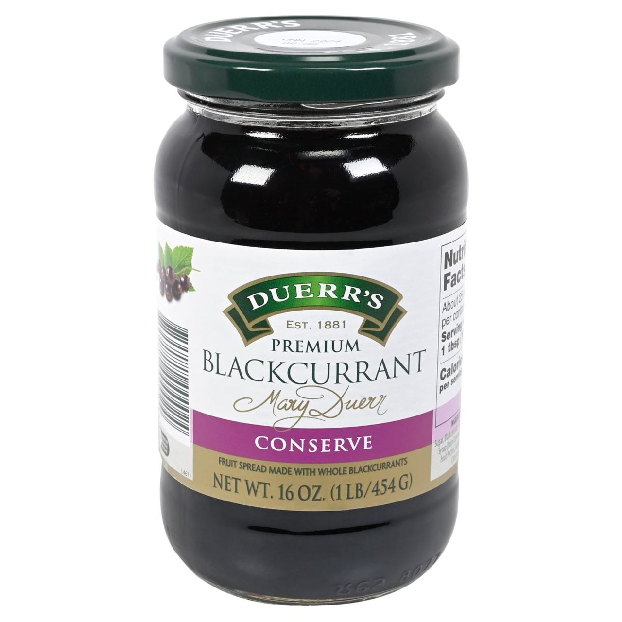 Duerr's Blackcurrant Conserve - 16oz (454g)