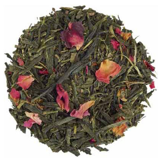 Organic Sencha Kyoto Cherry Rose Festival Green Tea - Loose Leaf - Image 1